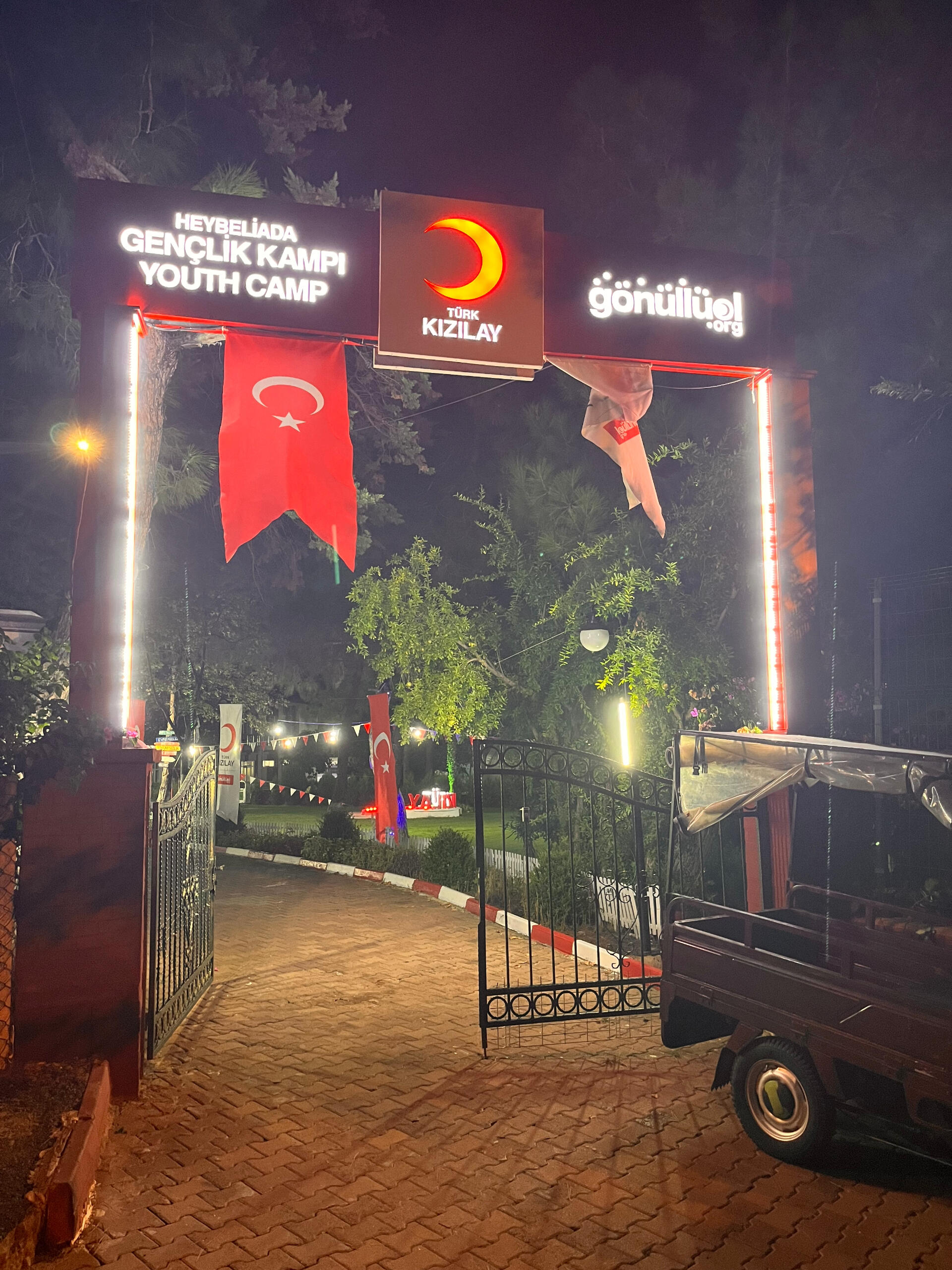 Camp Entrance on the day of Arrival, Sunday the 8th of September