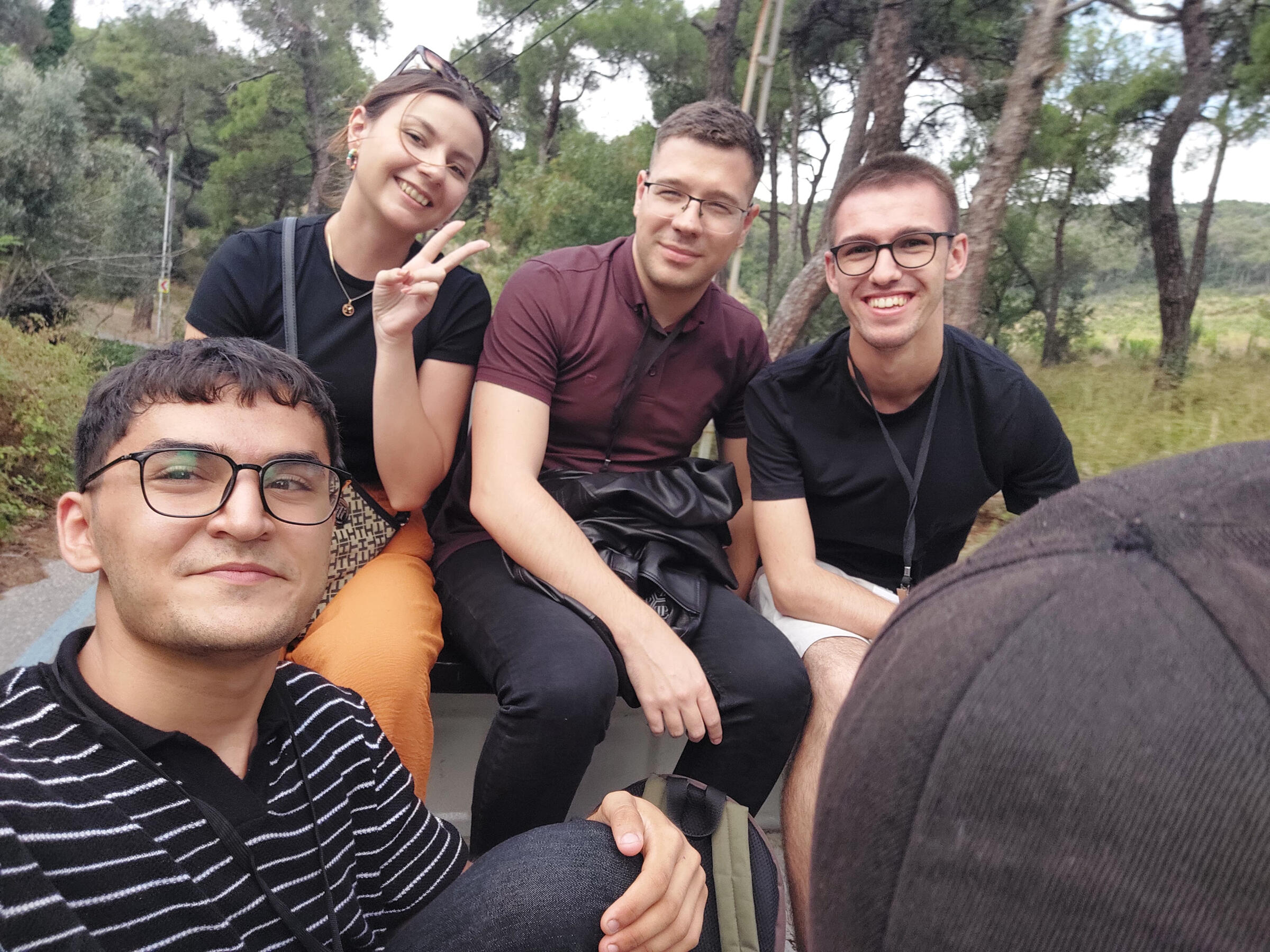 Selfie from the Trip with the Red Crescent to get some Baklava (left to right: Samir, Mia, George, Axel)