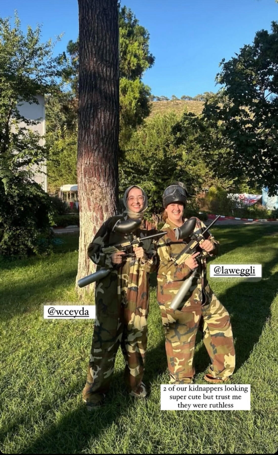 Picture of the soldiers who detained us during the role-play